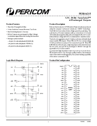 Datasheet PI3B16215 manufacturer Pericom